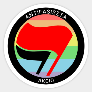 Antifascist Action (Hungarian, LGBT Pride) Sticker